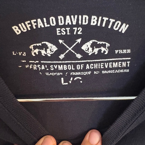 Buffalo David Bitton blue and Red Short Sleeve Tee men’s large - Picture 5 of 7